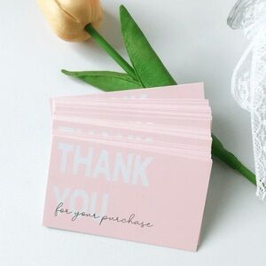 50pcs Pink Thank You Cards